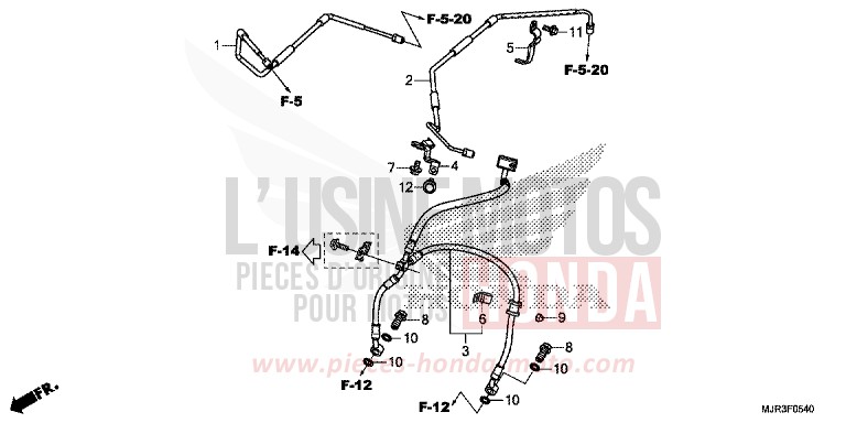 DURITE FREIN AVANT de F6C "Valkyrie" GRAPHITE BLACK (NHB01) de 2015